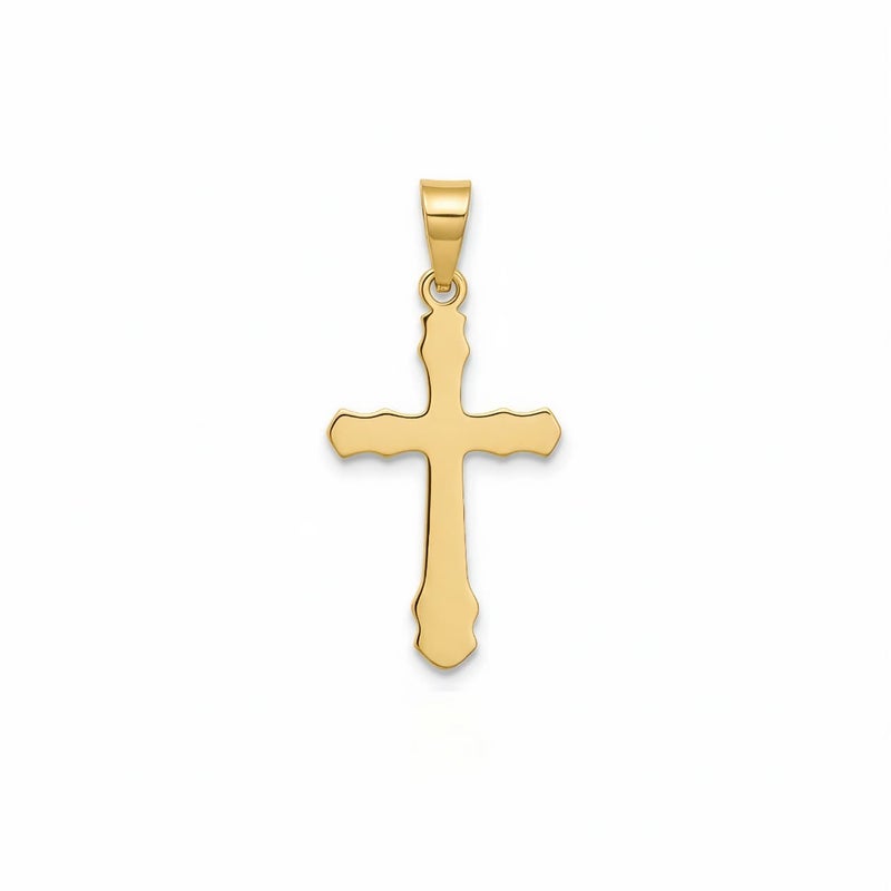 دلاية صليب باللون الذهبي، (بدون سلسلة) مصنوعة من الستانلس ستيل المقاوم للصدأ، تصميم كلاسيكي بلمسات عصرية. يتمتع بروحانية وجاذبية لا مثيل لها. - Image 1